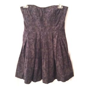 Strapless grey and black dress